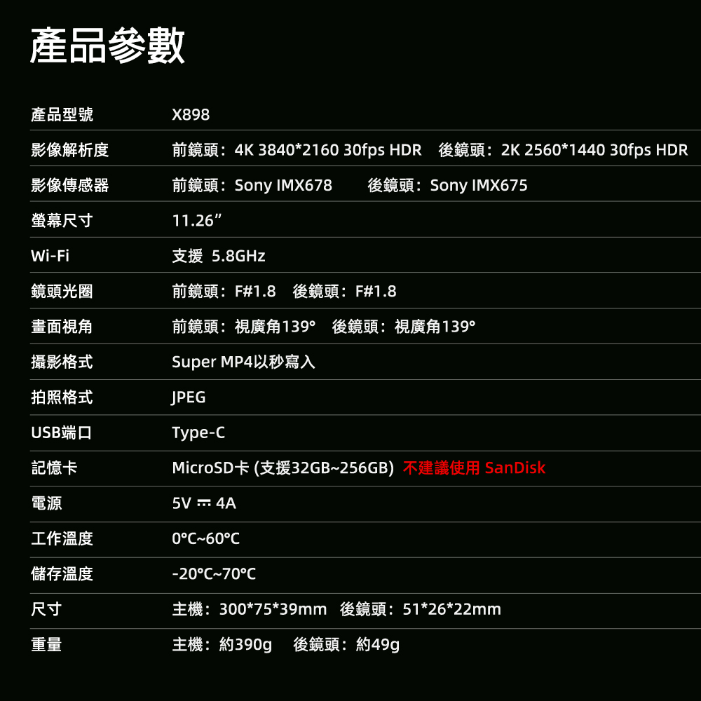 X898 電子後視鏡產品介紹-16